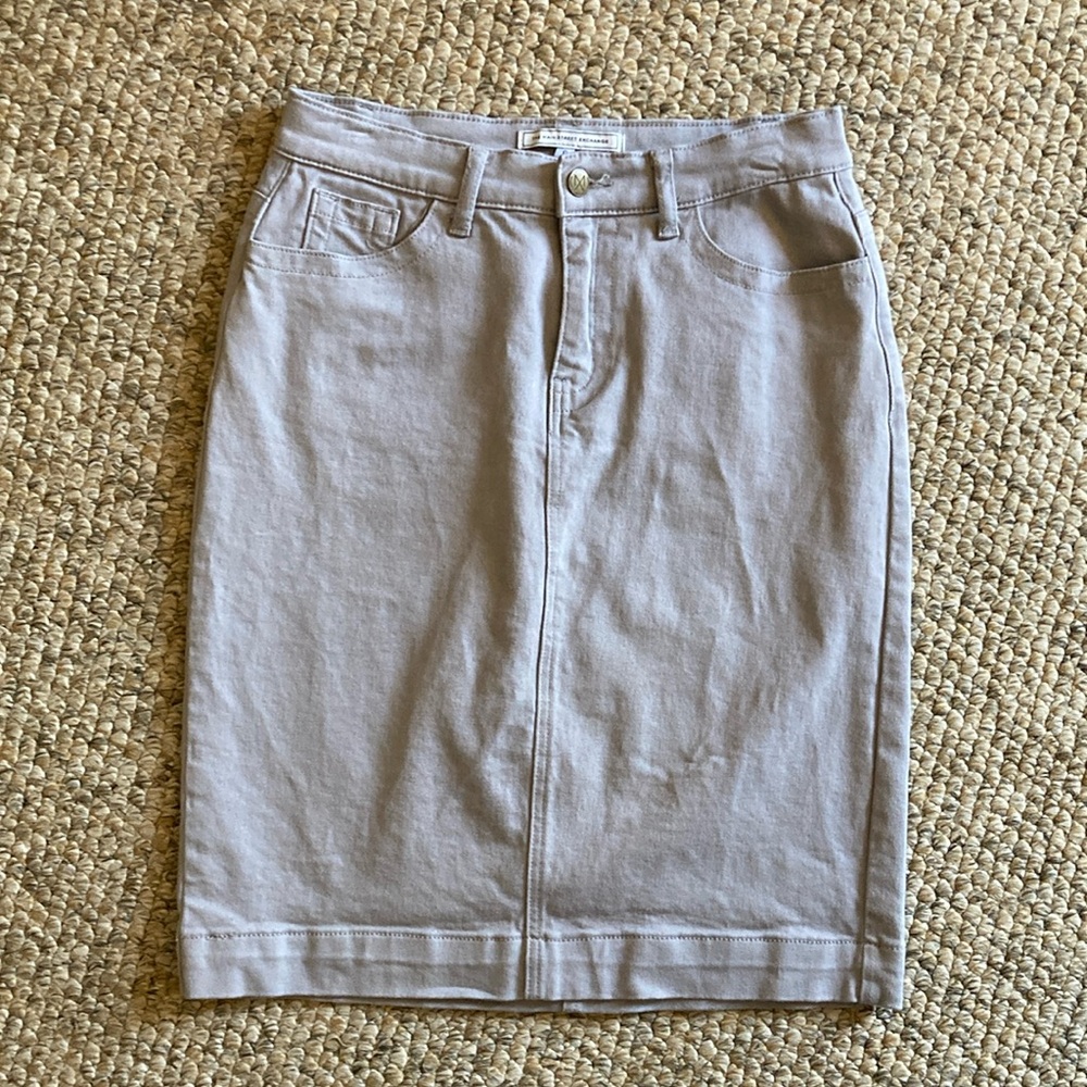 Main Street Exchange Stretch Denim Skirt